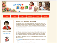 Tablet Screenshot of learningtotalk.org